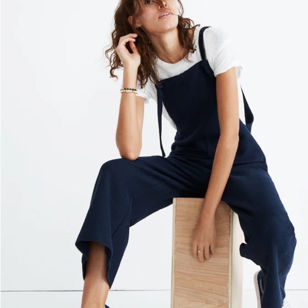 Madewell Texture & Thread Tie-Strap Overalls Size XS